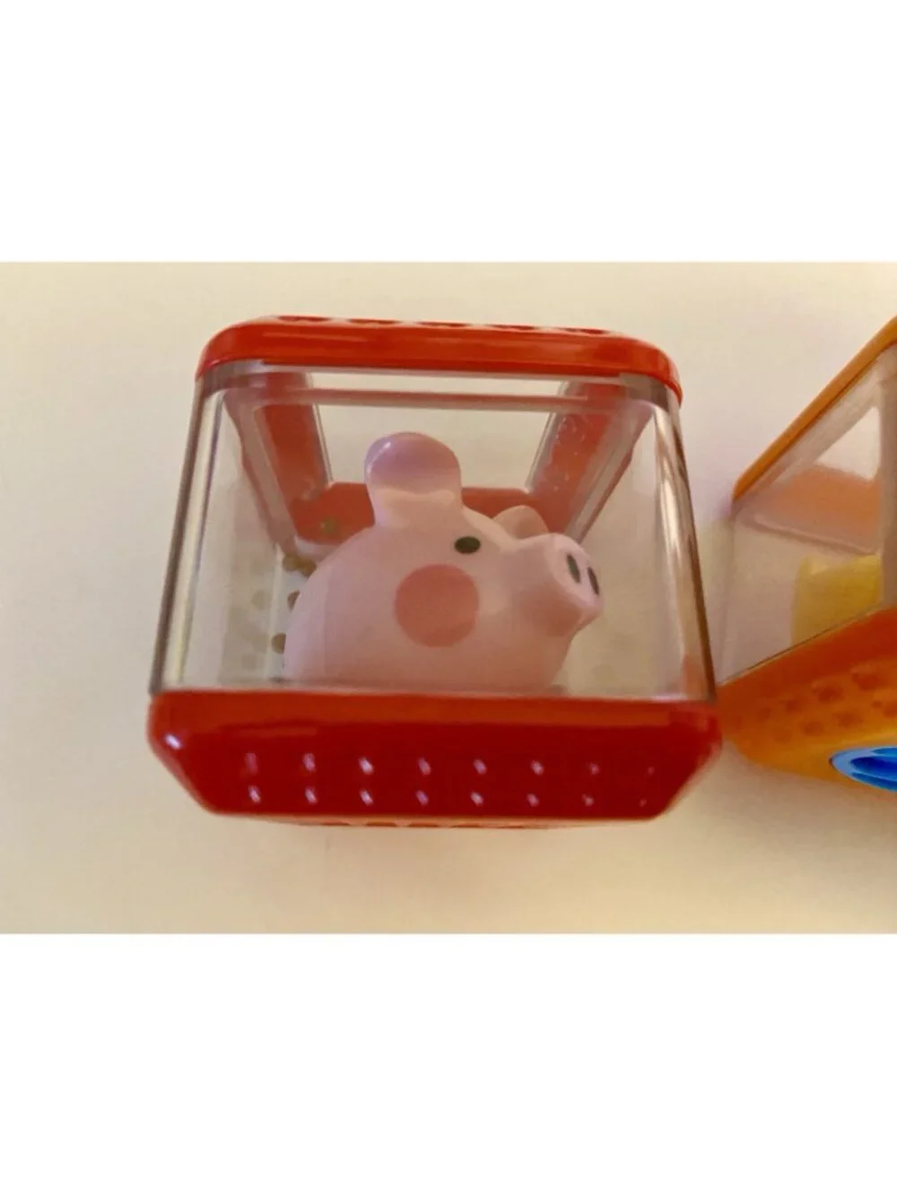 VTG 2 Fisher Price Peek-a-Blocks Replacements Pink Pig and Ducks Farm Sensory